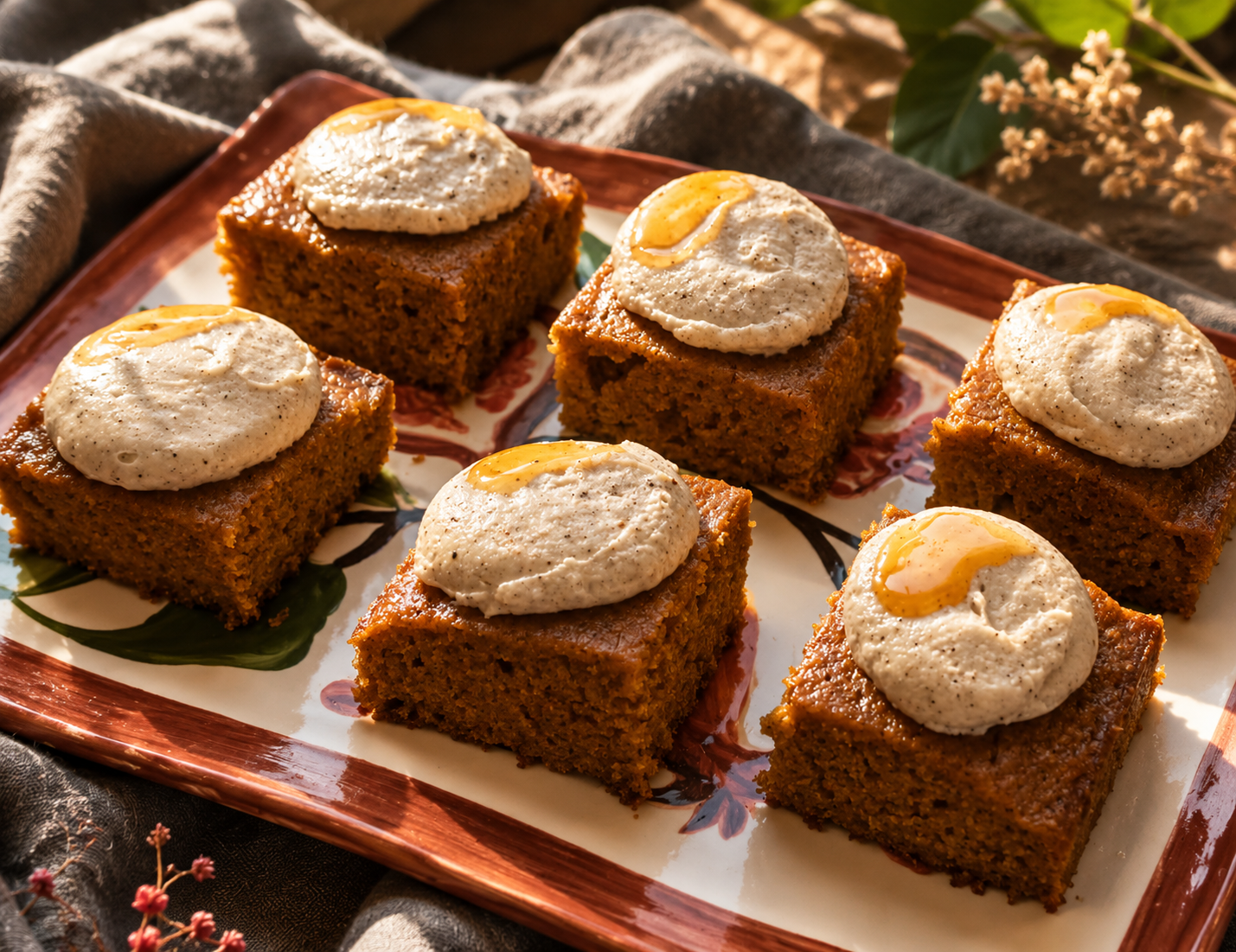Fresh baked goods arranged for serving